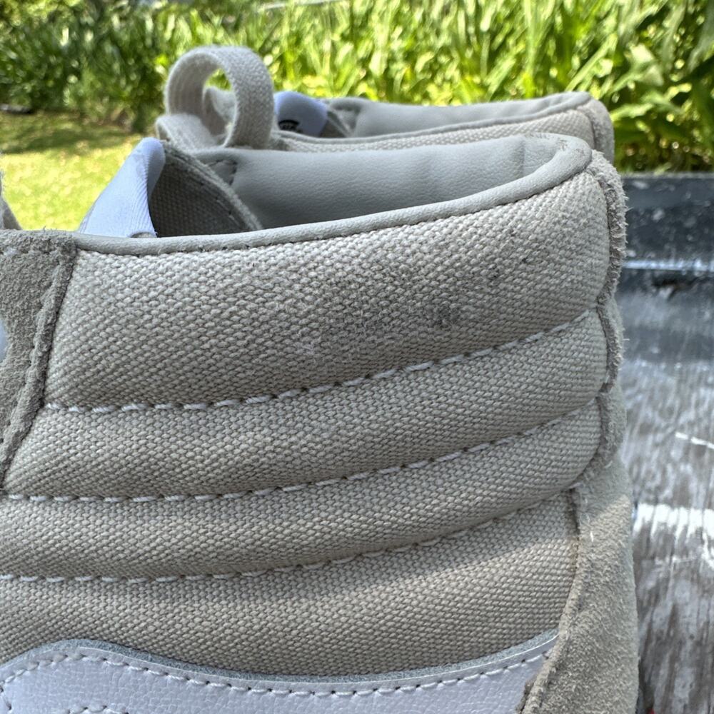 Vans Skate Sk8-Hi Men’s 9.5 Skate Shoes Sneakers Oatmeal Dark Gum Tan High Top - Picture 3 of 16